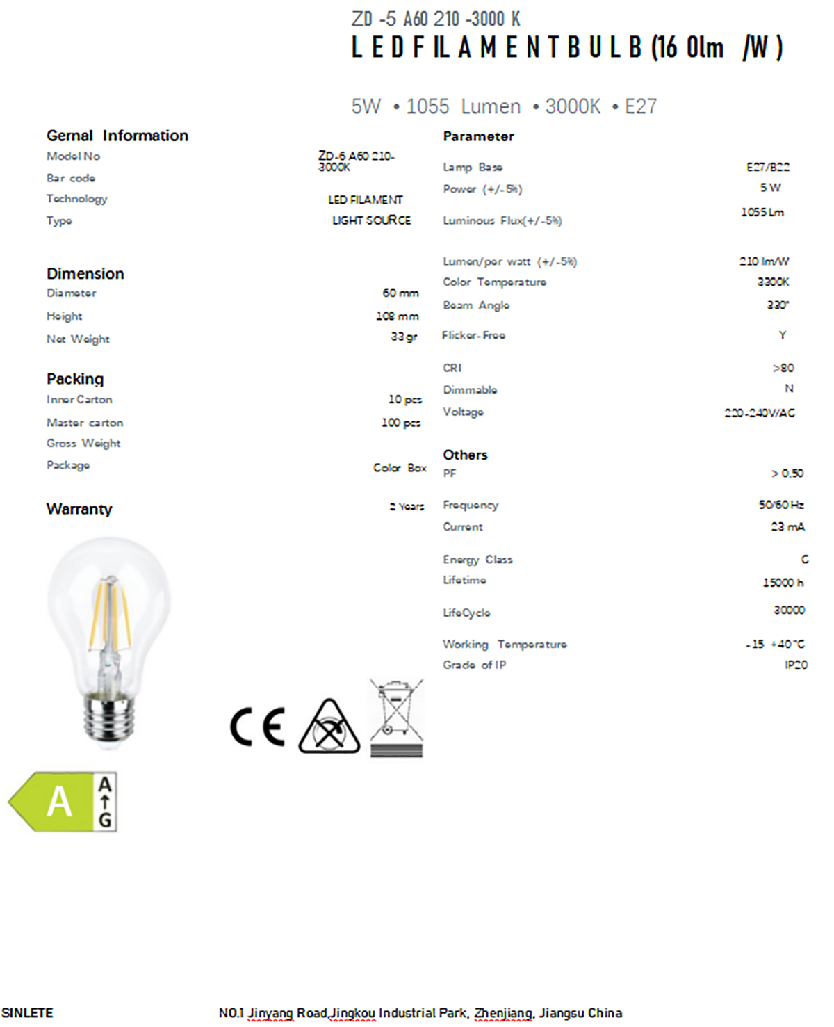 LED FILAMENT BULB